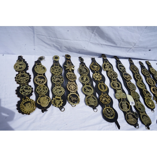 198 - A Collection of old horse brasses