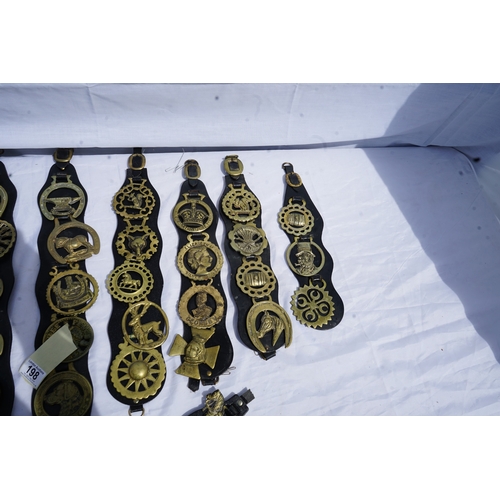 198 - A Collection of old horse brasses