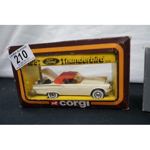 210 - 1 Corgi Classics 1957 Chevrolet Bel Air & 1 1957 Ford Thunderbird Model Car