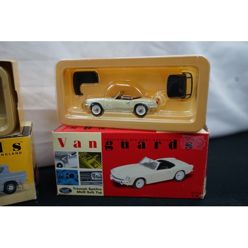 211 - 3 Mint & Boxed Vanguard Model Cars 
Triumph Spitfire MK11, Triumph 2000 Mk11 & Ford Popular