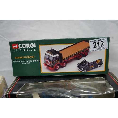 212 - 4 Mint & Boxes Model Commercial Vehicles 3 Corgi Classics & 1 Exclusive First Editions