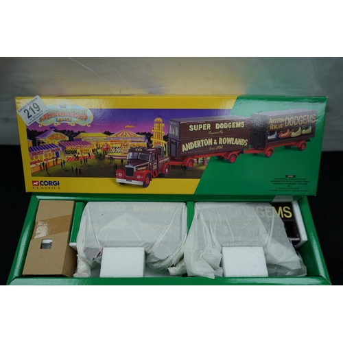 219 - Mint and Boxed Corgi Scammell Highwayman Generator with Close Pole Trailer and Dodgem Trailer