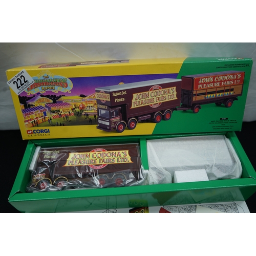 222 - Mint & boxed Corgi AEC Close Pole Truck with Close Pole Trailer Set John Codona's Pleasure Fairs inc... 