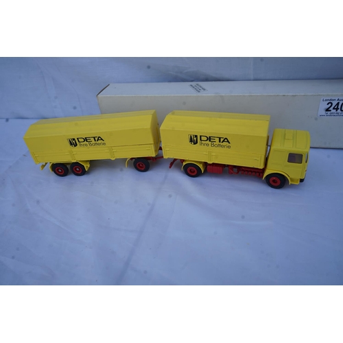 240 - A Boxed Gescha 3031Model Rigid  Mann Lorry and Trailer 