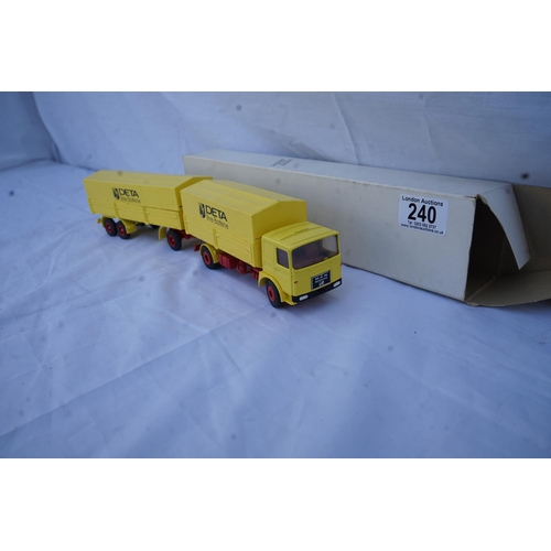 240 - A Boxed Gescha 3031Model Rigid  Mann Lorry and Trailer 