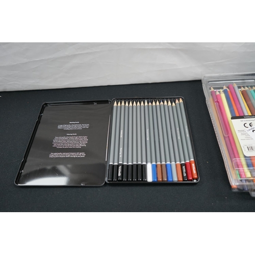 247 - W H Smit Sketching & Drawing Starter Set & packet of approx 50 Coloring Pencils