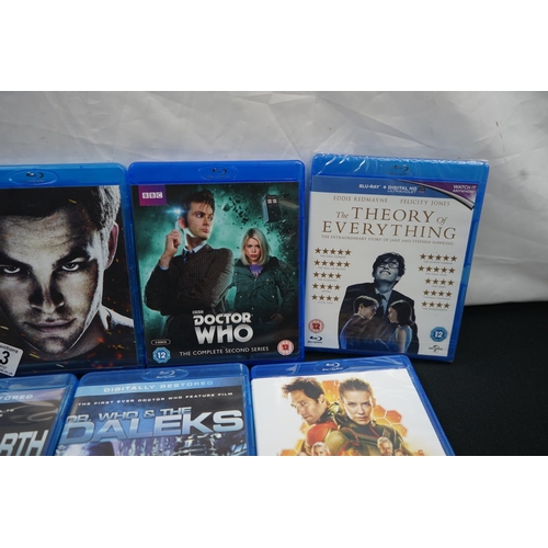 263 - A Collection of 12 Blueray DVD's Sar Trek, Doctor Who, & Others