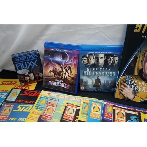 266 - A mixed Box of Star Trek Related Items including Blue Rays, Playing  Cards and Magazines