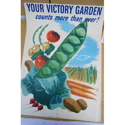 277 - Original USA WW2 Propaganda Poster: Your Victory Garden 48cm x 66cm