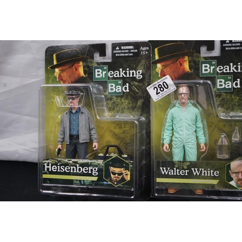 280 - 3 Mint and Sealed Breaking Bad Action Figures