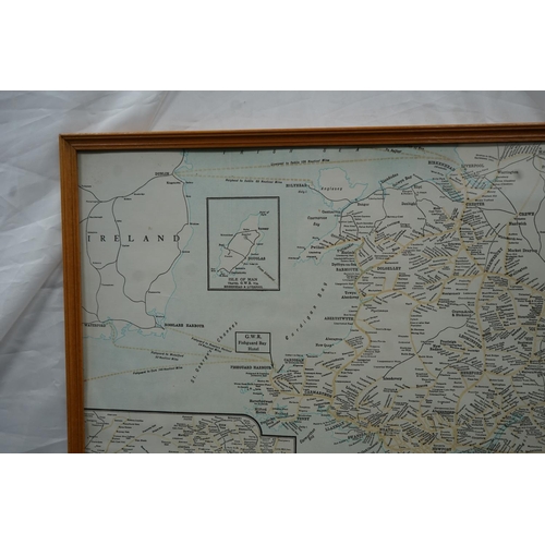 285 - Old Framed Railway Map