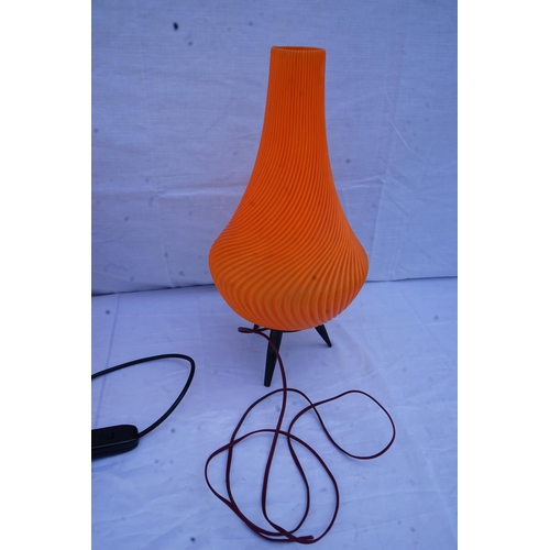 289 - Pair of Vintage Orange Beehive Lamps