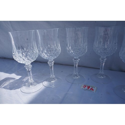 296 - Set of 6 Good Quality Crystal Glasses