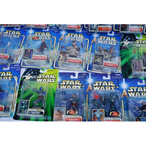 318 - Good Collection of Mint and Boxed Hasbro Star Wars Attack of the Clones Action Figures