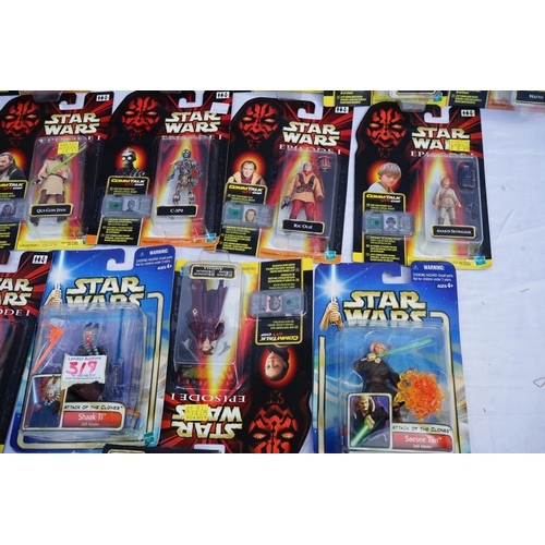 319 - Good Collection of Mint and Boxed Star Wars 1999 Episode One Action Figures