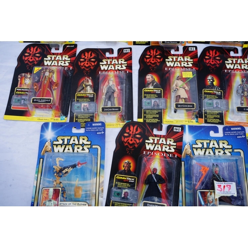 319 - Good Collection of Mint and Boxed Star Wars 1999 Episode One Action Figures