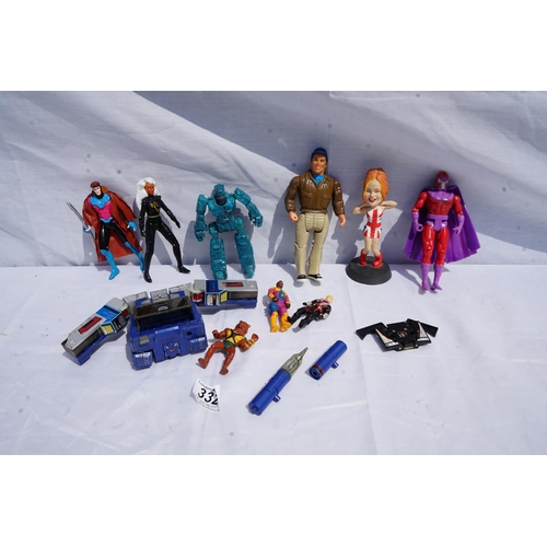 332 - Lot of Vintage Action Figures to include X Men, The A Team etc