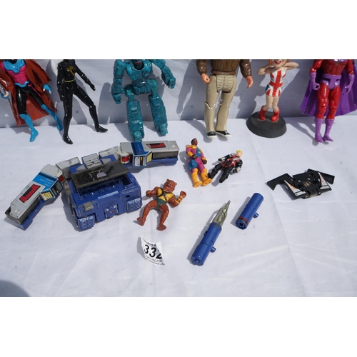 332 - Lot of Vintage Action Figures to include X Men, The A Team etc