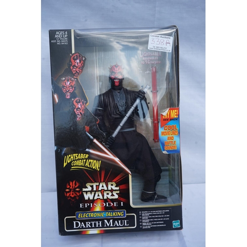 339 - Hasbro Star Wars 1999 Episode 1 Darth Maul Electronic Talking Action Figure Mint and Boxed