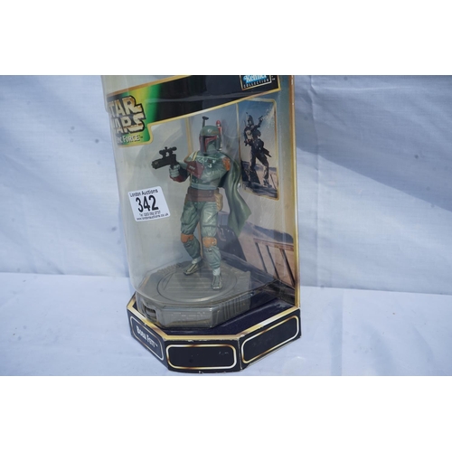 342 - Mint and Boxed Star Wars Boba Fett Rotating Action Figure