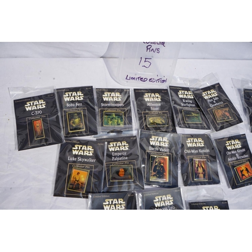 343 - Good Collection of Unused Star Wars Collectors Pins