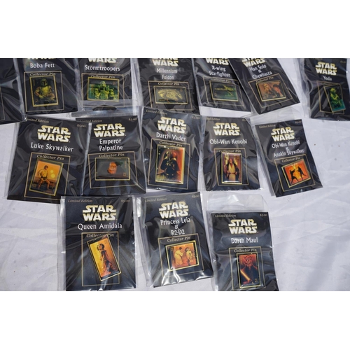 343 - Good Collection of Unused Star Wars Collectors Pins