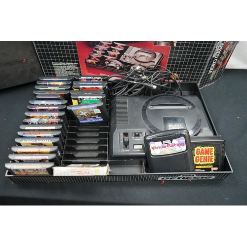 358 - Boxed Sega Genesis Video Game Organiser with Various Games