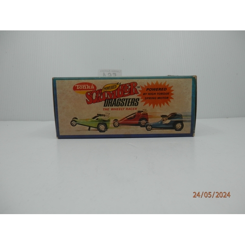 564 - Vintage Tonka Scrambler Dragster Flywheel Racer c.1960s Boxed