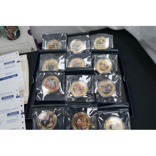 398 - Large Collection of Prince William and Catherine Middleton Cook Islands One Dollar Coins , also incl... 