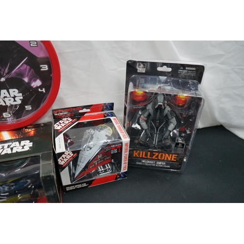 438 - Assorted Lot of Mostly Mint and Boxed Star Wars Collectables plus Two Killzone Action Figures