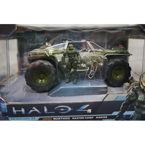 472 - Mint and Boxed Halo Warthog Master Chief Marine Set