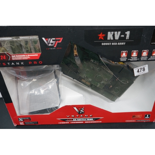 478 - Mint and Boxed VS Tank Pro Infrared Battle Tank-KV-1 Soviet Red Army