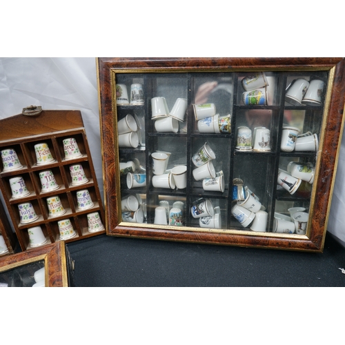 398A - Large Collection of Vintage and Antique Thimbles in Display Stands