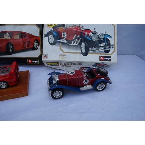 406 - Group of 4 Boxed Burago Diecast Metal Car Kits