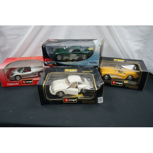 410 - Group of 4 Boxed Diecast Cars incl. Burago