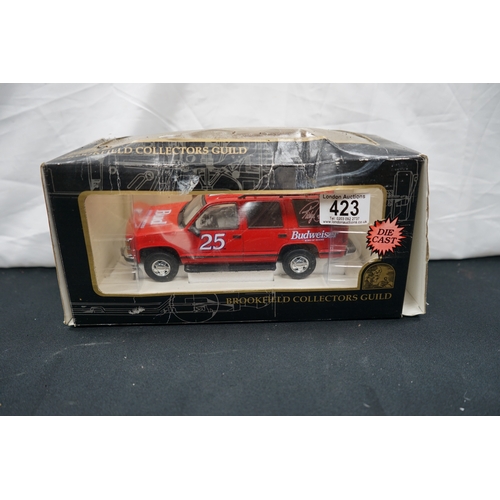 423 - Collectors Guild Ltd Edition Budweiser Chevy Tahoe Diecast Truck