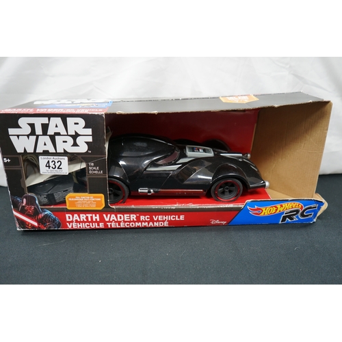 432 - Boxed Star Wars 1:18 Scale Darth Vader RC Vehicle