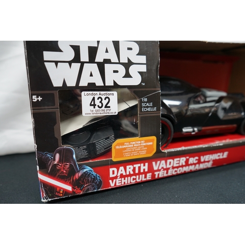 432 - Boxed Star Wars 1:18 Scale Darth Vader RC Vehicle