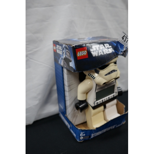 437 - Boxed Lego Star Wars Stormtrooper Alarm Clock