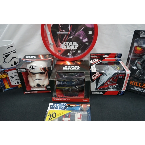 438 - Assorted Lot of Mostly Mint and Boxed Star Wars Collectables plus Two Killzone Action Figures