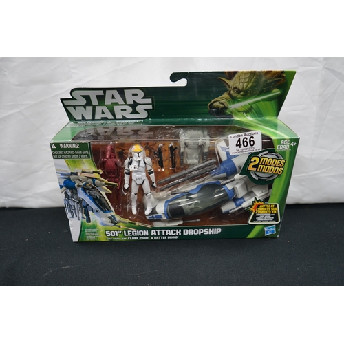 466 - Mint and Boxed Star Wars 501st Legion Attack Dropship with Clone Pilot and Battle Droid