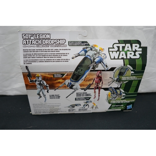 466 - Mint and Boxed Star Wars 501st Legion Attack Dropship with Clone Pilot and Battle Droid