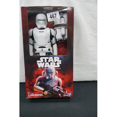 467 - Mint and Boxed Star Wars The Force Awakens First Order Flametrooper Figure