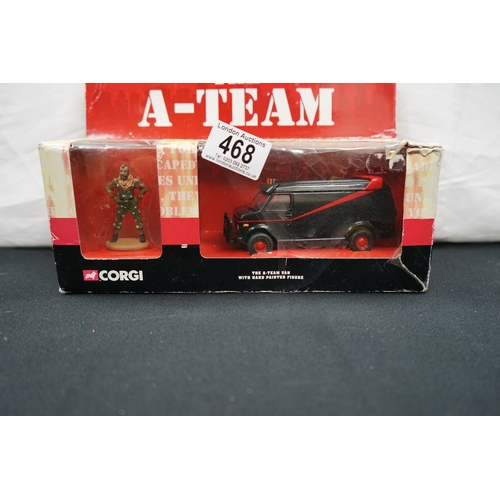 468 - Mint and Boxed Corgi A Team Diecast Van with Figure (Box Worn)