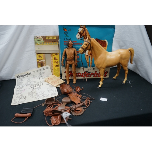 474 - Vintage Boxed Marx Western Range Horse Thunderbolt