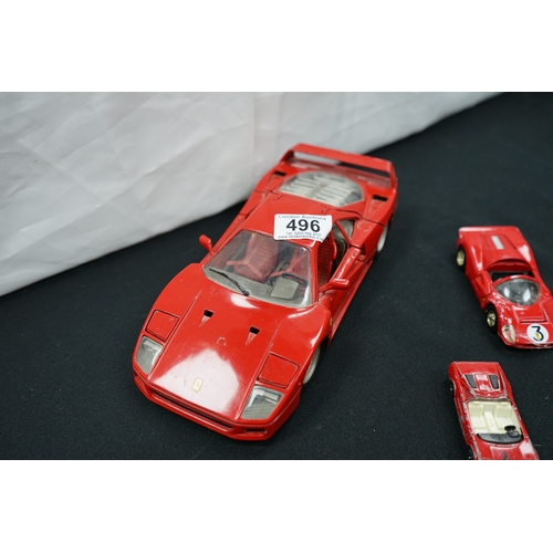 496 - Group of Tonka Polistil etc Diecast Ferrari Cars