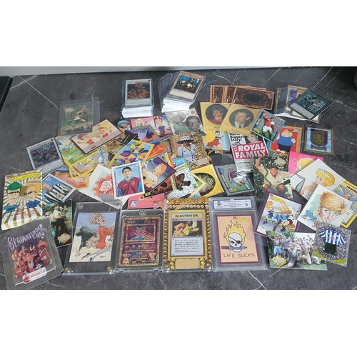 42 - Various trading cards including unopened packs and graded card, loose cards etc