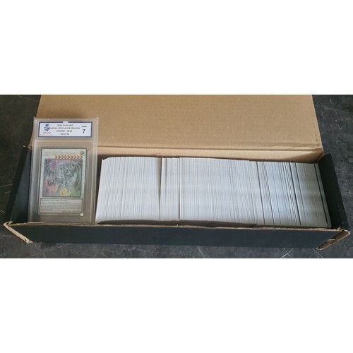 17 - Box of approx 600+ Yu-gi-oh trading cards + Graded Card