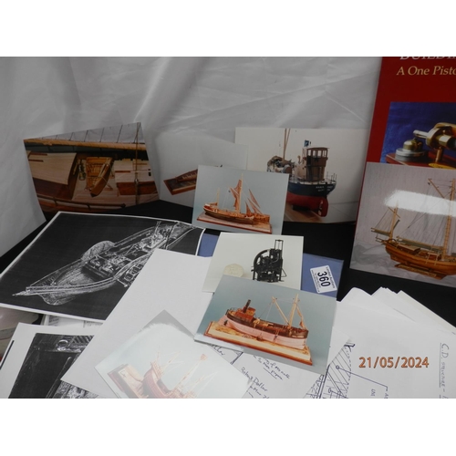 360 - Good Ephemera and Photograph Lot:Model Ship/Engine Interest