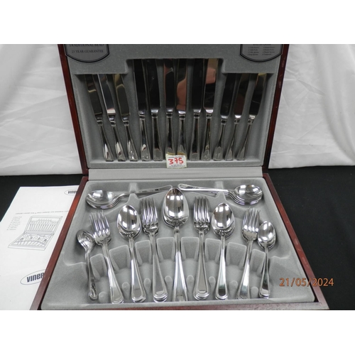 375 - Unused Viners Cutlery Canteen